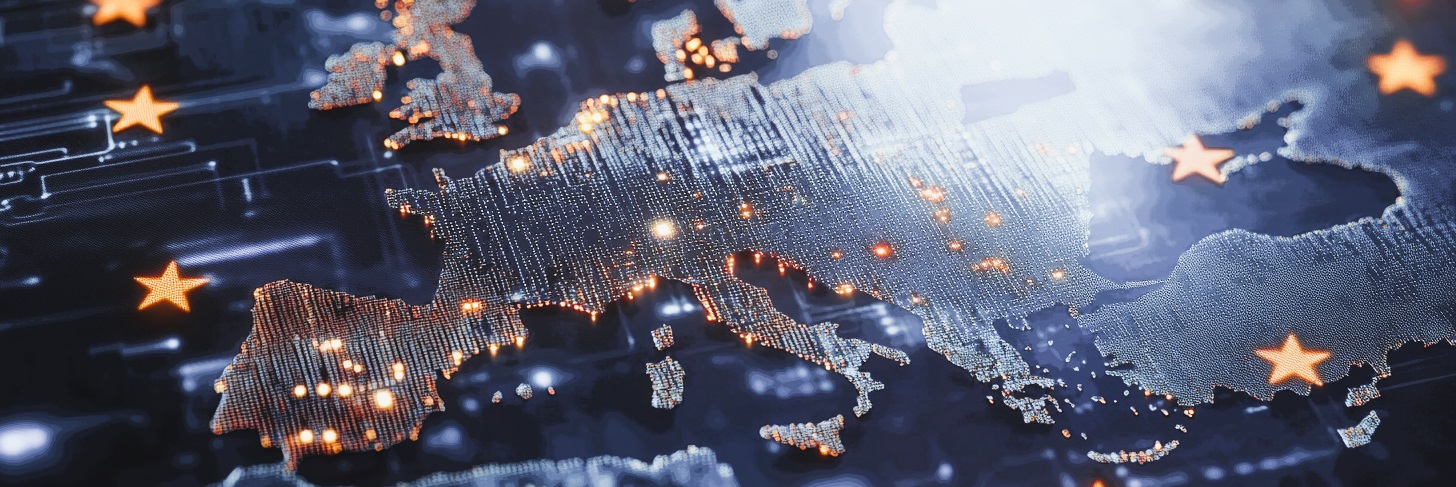 Eine digitale Karte von Europa